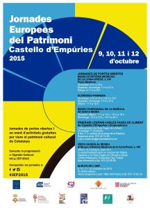Cartell Jornades Europees del Patrimoni a Castelló d'Empúries 2015